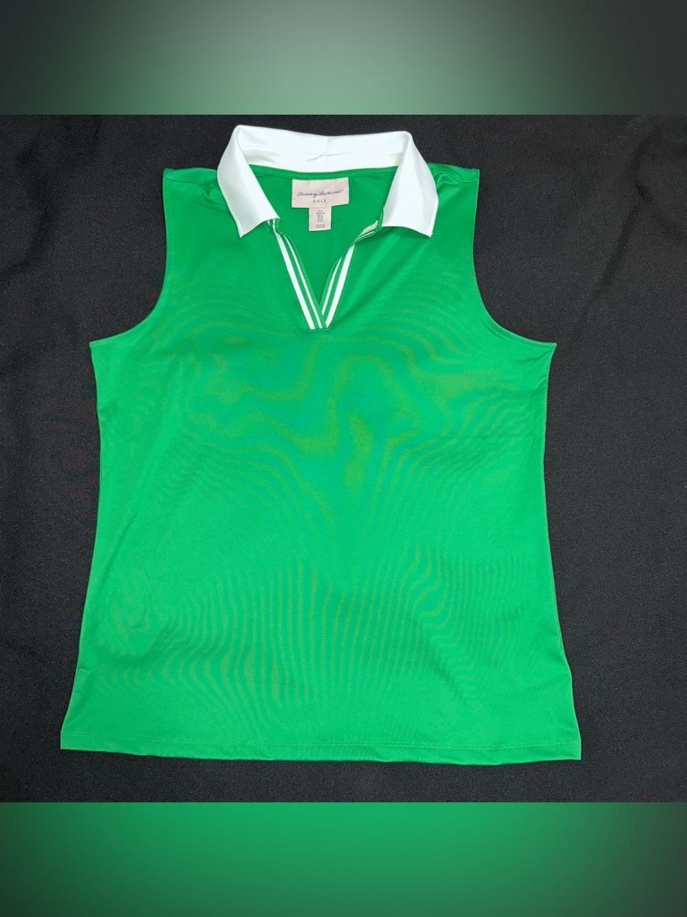 Tommy Bahama golf shirt Sleeveless‎ Polo Top green ladies large